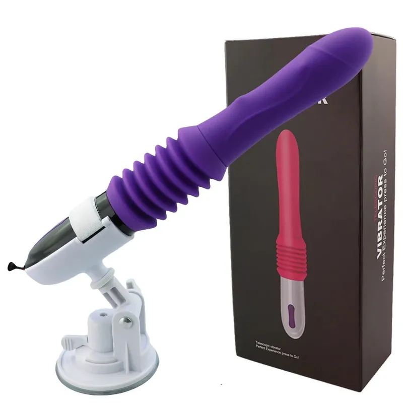 Thrusting Sex Machine Telescopic Dildo Vibrator ช่องคลอดนวดการสำเร็จความใคร่ G จุดกระตุ้นผู้ใหญ่หญิงของเล่น Masturbator — image 13