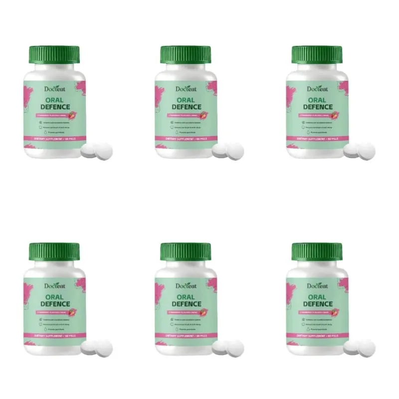 Tablet Kunyah Pertahanan Mulut untuk Sokongan Kesegaran Nafas dengan Xylitol dan Microcrystalline Hydroxyapatite untuk Dewasa 60 Pil — image 11