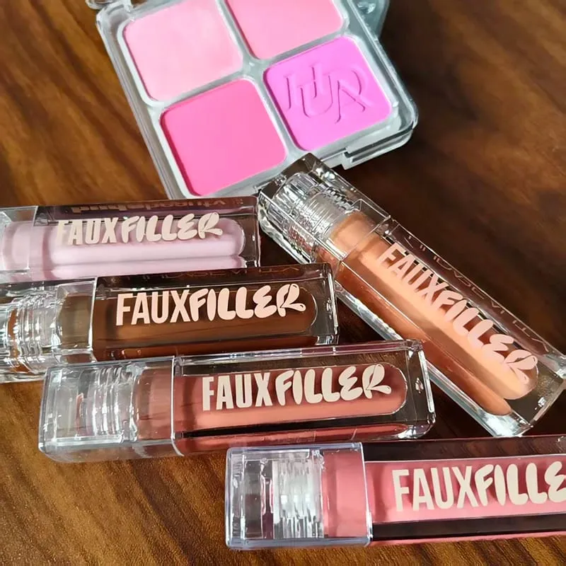 Populaire lipgloss is glad en gemakkelijk aan te brengen Matte non-stick cuppoeder is fijne en langdurige make-up 4 kleuren Blusher-product — image 5
