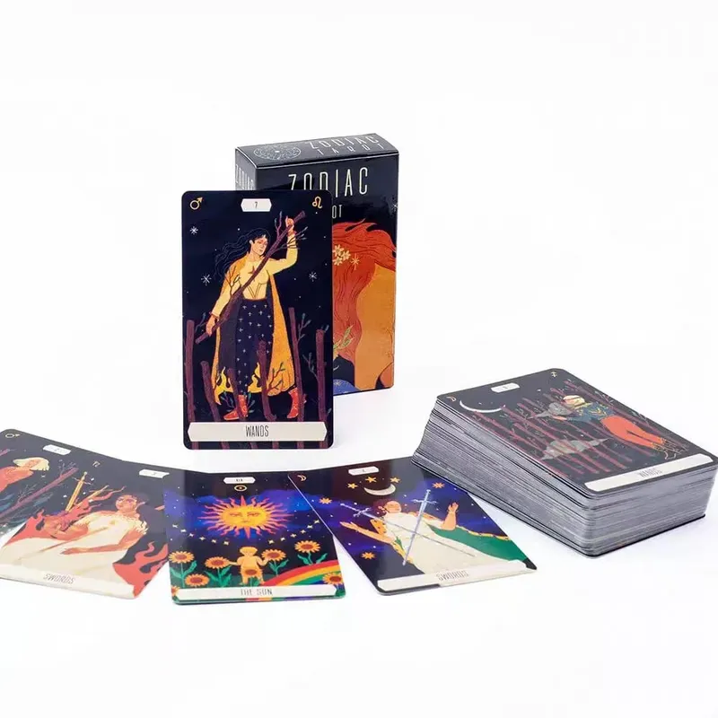 Zodiac Tarot Cards 78 PCS Astrology Constellation Star Sign Tarot Deck Divination Horoscope Star Fortune Telling Oracle Gift — image 3