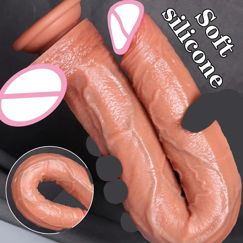 40cm longo vibrador realista forma de cobra única camada silicone pênis grande macio brinquedo sexo anal ventosa pau para mulher g-ponto orgas — image 4