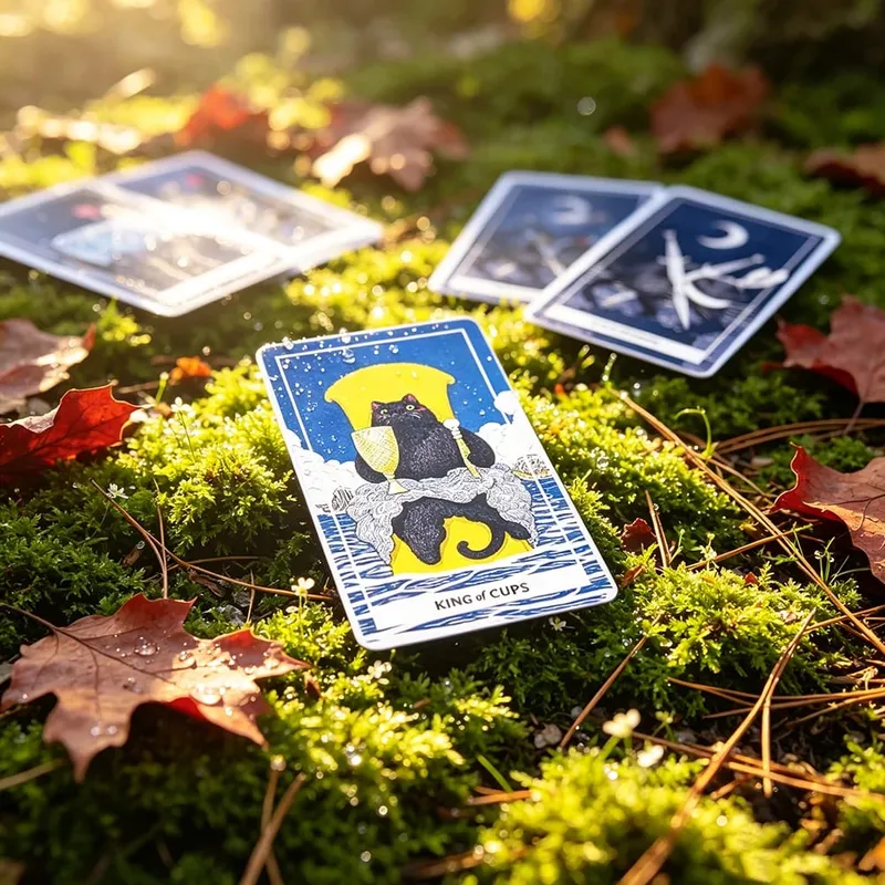Coco Mazzo di Tarocchi Gatto Nero 78 Carini Tarocchi Gatto Nero Cartomanzia Gioco di Carte Divinazione per Principianti Amanti dei Gatti — image 5