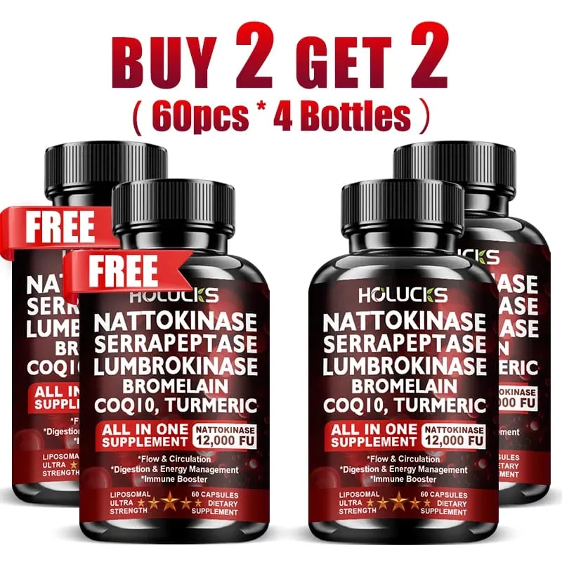 13-in-1 Nattokinase Supplement with Serrapeptase Support Circulation Blood Flow Heart & Cardiovascular Health Digestive Aid — image 8