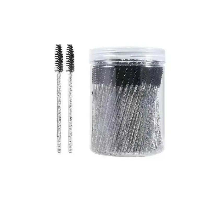 50 Stück Einweg-Mascara-Zauberstäbe, Augenbrauen-Spoolies-Bürsten für Wimpernverlängerungen, Wimpernbürsten mit Behälter — image 6
