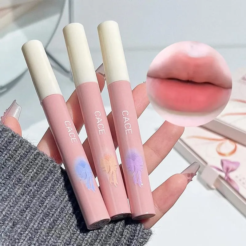 6 สี Matte Liquid ลิปสติกแต่งหน้าชุด Matte Long Lasting Lipgloss Tint กันน้ำ Lip Mud พร้อมสร้อยคอของขวัญเครื่องสำอาง — image 5