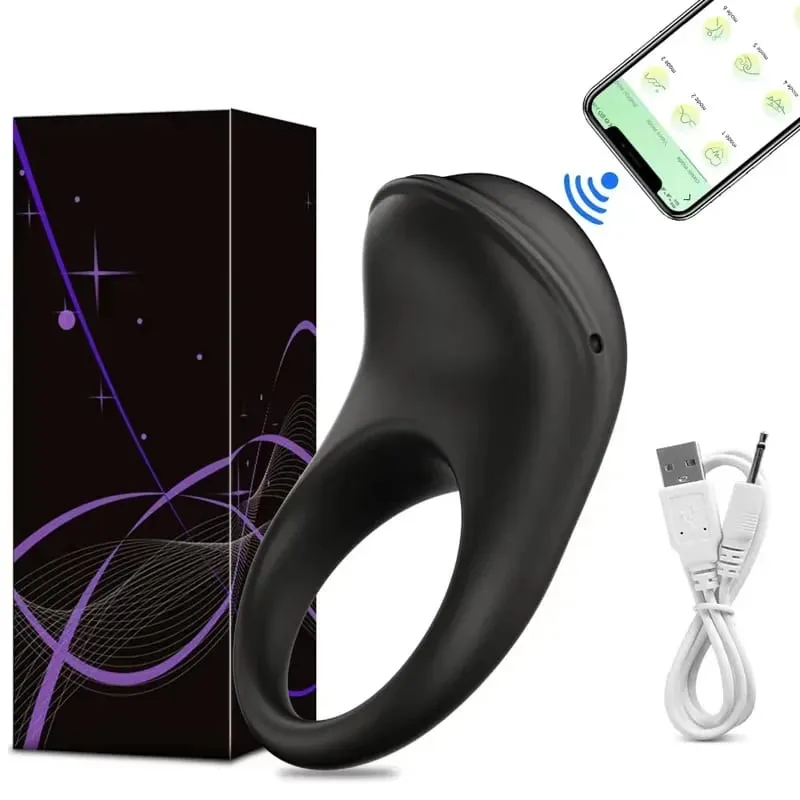 APP التحكم تهتز خاتم الديك للرجال القضيب الدائري G بقعة البظر البظر محفز تأخير القذف لعبة الجنس للمنتجات الكبار — image 8