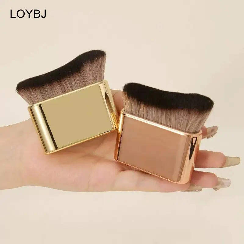Pennello autoabbronzante per il corpo Pennelli per trucco morbidi dorati Pennello autoabbronzante portatile Strumenti per applicare la crema solare per fondotinta per collo e gambe — image 1