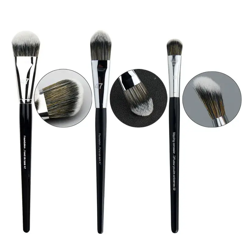 #52 Kuas Concealer Foundation #47 Kuas Rias Sapu Miring Alas Bedak Cair Wajah Alat Rias Eye Shadow Brochas Maquillaje — image 1