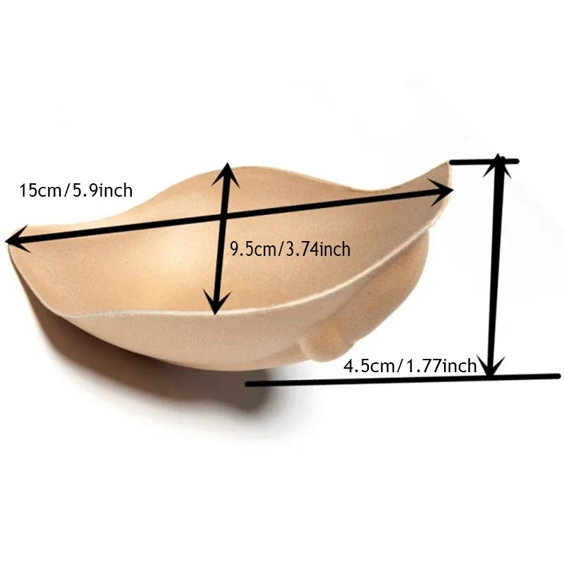 2 Keping Lelaki Sponge Pouch Pad Stereo Push Up Cup Pad Seluar Dalam Di Dalam Meningkatkan Perlindungan Depan Kusyen Dalam Padded Membesarkan Cups — image 7