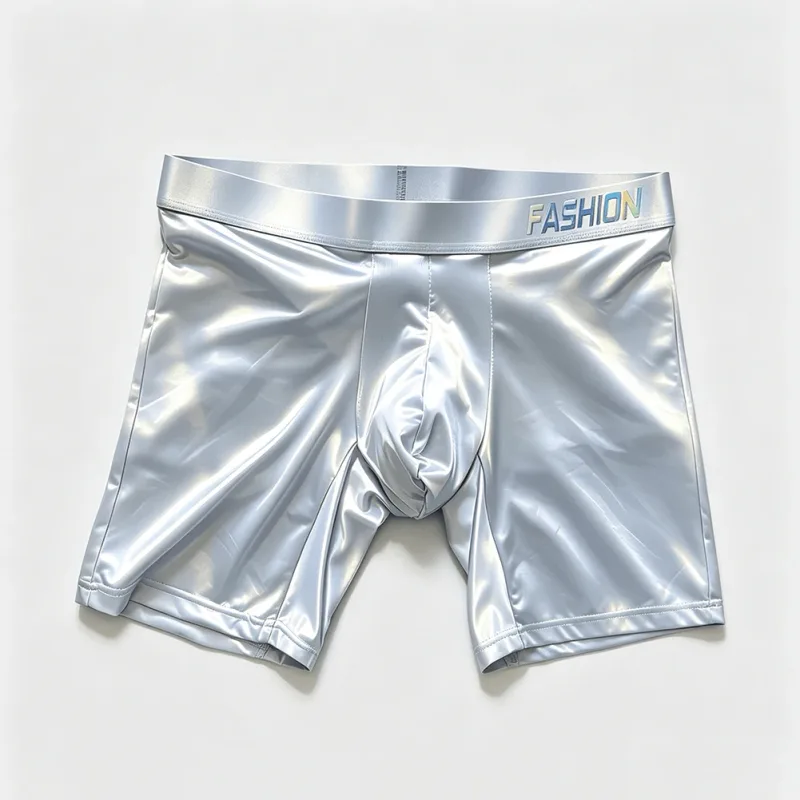 Herren-Unterwäsche, Boxer, Mann, solide, schlanke Eisseide, verlängertes Bein, Boxershorts, Ropa, mittlere Taille, Sporthöschen, männliche Unterhose — image 9