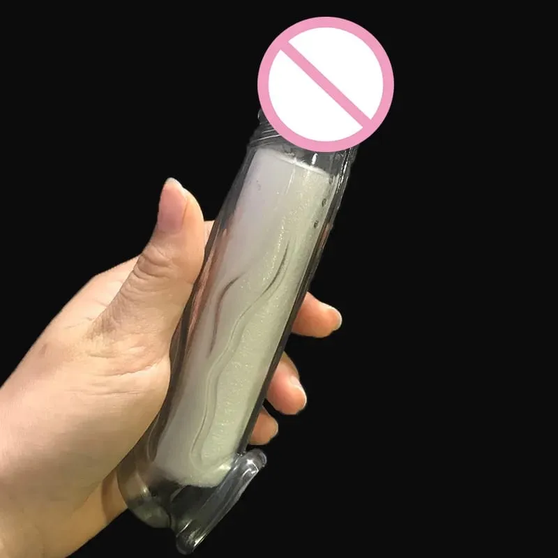 Highly Elastic Crystal Condom Reusable Penis Extender Sleeve Delay Ejaculation Pagpapalaki ng Penis Intimate Goods Mga Sex Toys Para sa Mga Lalaki — image 9