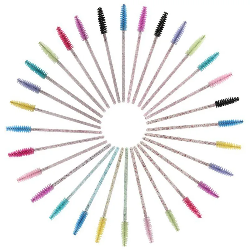 50 stk krystalstang engangsøjenvippebørster Øjenvippekam Øjenbrynskam Øjenvippekrølle Spiral Bærbar makeupbørste til flere formål — image 7