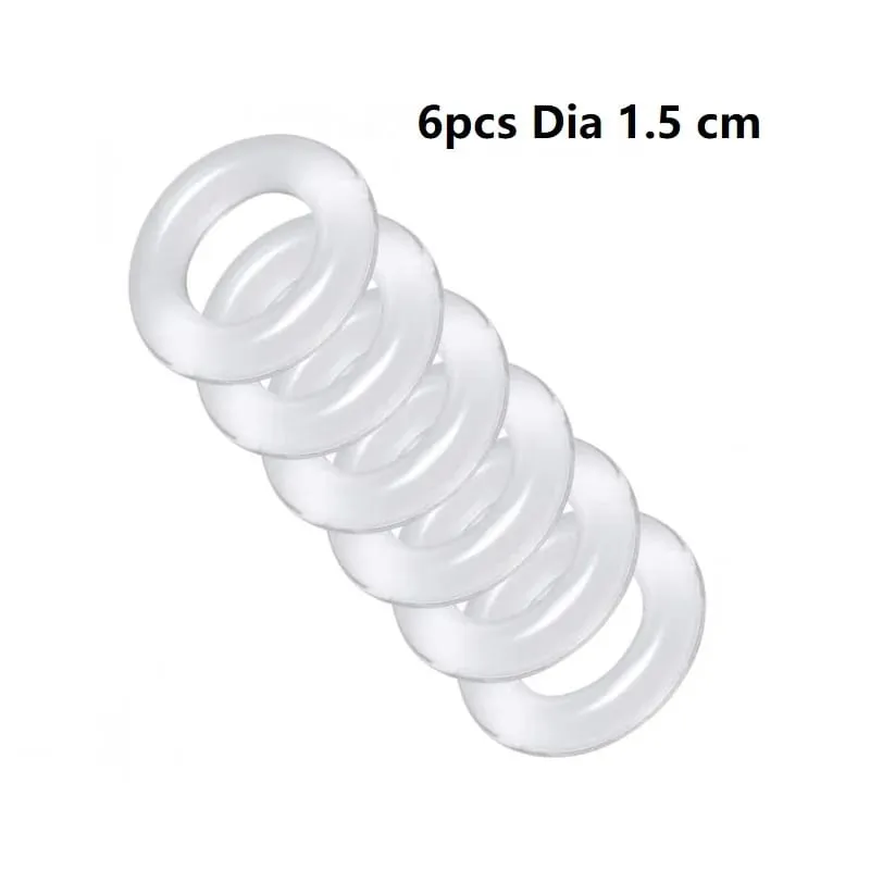 Mâle 6 pièces 1 ensemble Silicone pénis serrure coq anneau bondage érection retard éjaculation réutilisable agrandissement balle civière Sex Toy hommes — image 9
