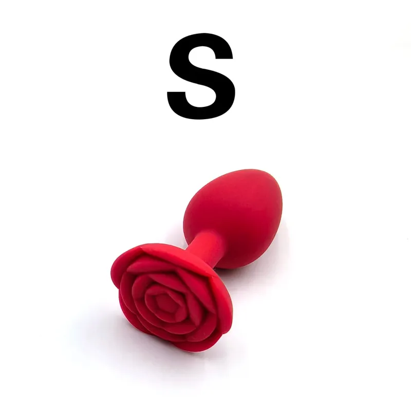 Zachte Siliconen Rose Bloem Anale Plug Beginner Tot Expert 3 Maten Butt Plug Anus Trainer Dildo Adule Speeltjes voor Paar Vrouwen Mannen