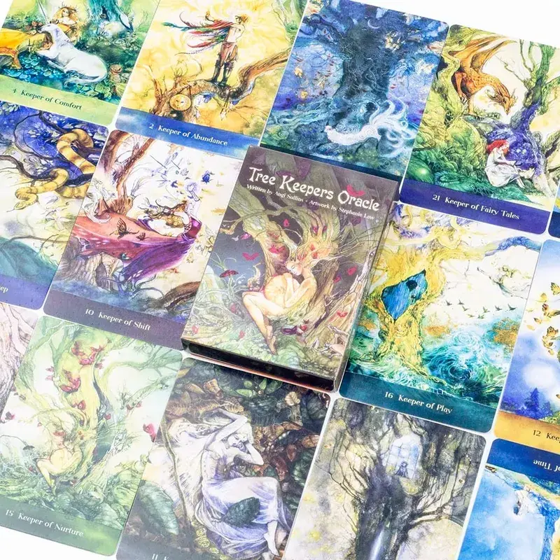 Ağaç Bekçileri Oracle 44 Kart Güverte Tarot Eğlence Eğlence Kartı Aile Toplama Kehanet Kurulu Oyun Kartları 10.4*7.4CM — image 6