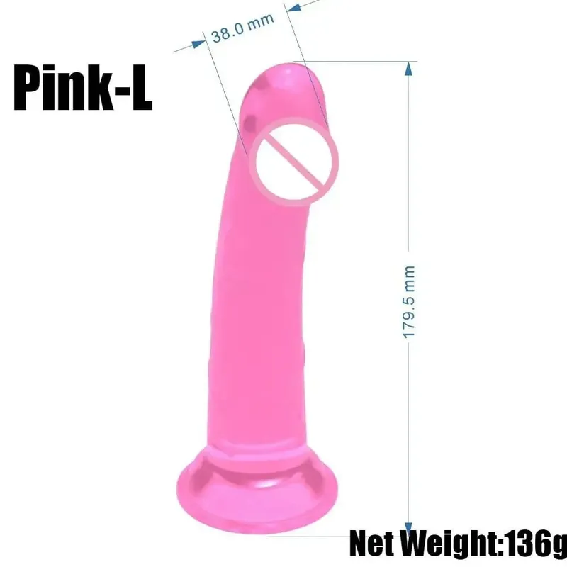 Realistico piccolo dildo in gelatina di silicone per donne con ventosa compatibile con strapon plug anale giocattolo del sesso per adulti per donne — image 12