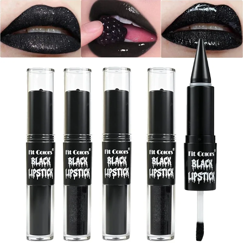 ฮาโลวีน 2-in-1 ลิปกลอส Matte Lip Liner ยาวนานกันน้ำลิปสติก Moisturizing SHINY Lip Oil สำหรับปาร์ตี้แต่งหน้า — image 5