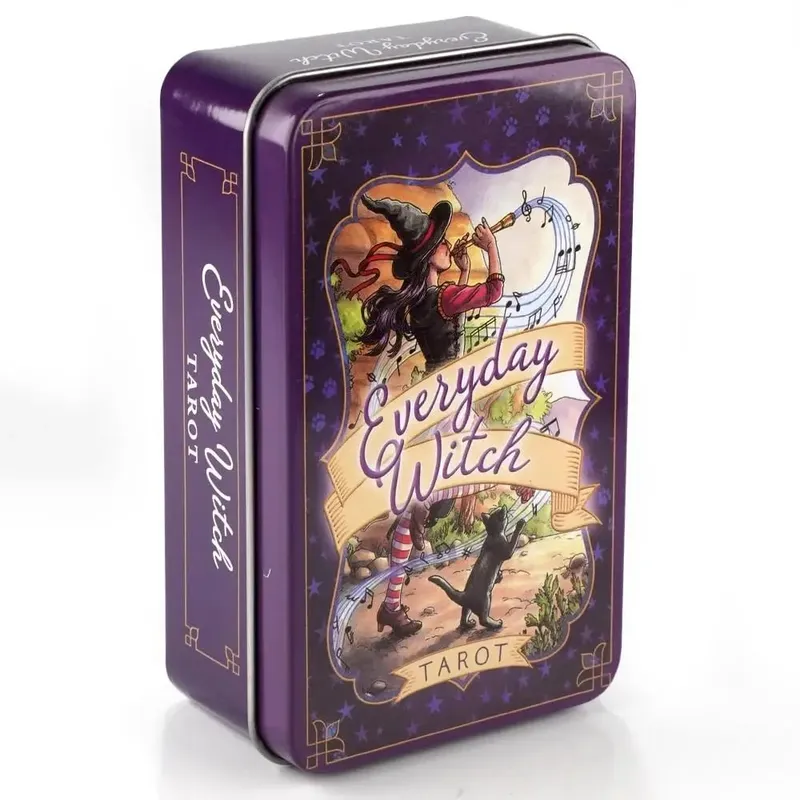10.3*6cm Everyday Witch Tarot In A Tin Metal Box Tarot Deck with PDF Guide Book Divination Fate Cards — image 5