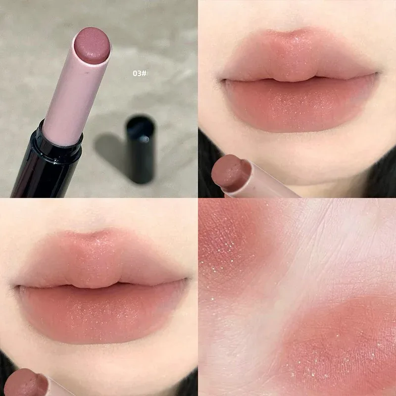 1Pc Matte Red Brown Lipstick Waterproof Matte Shimmer Lipstick Nude Lip Gloss Natural Rouge Balm Long-lasting Makeup Stick — image 10