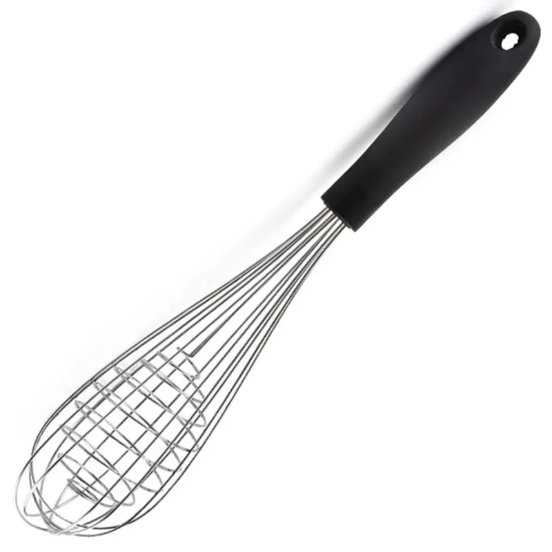 Stainless Steel + TPR Handle Egg Beater Kitchen Balloon Wire Whisk Mixer Foamer for Cooking Baking Blending Whisking Stirring — image 4