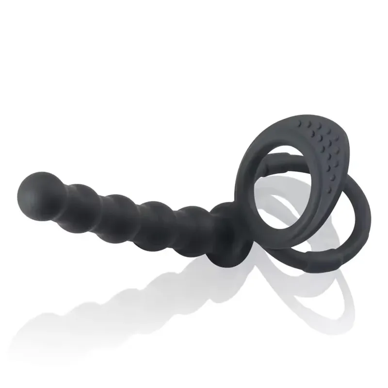 Silicone Doppio Anello Del Rubinetto Perline Anali Butt Plug Dildo Clitoride Della Vagina Massaggiatore Della Prostata Giocattoli Del Sesso Per Le Donne Adulte Coppie Sex Shop — image 1