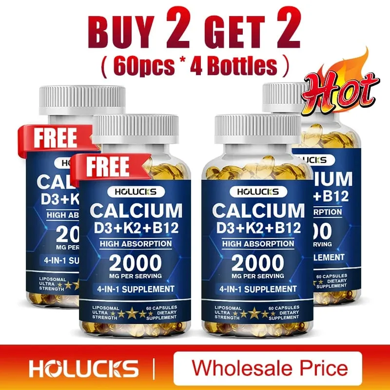 Suplemen Kalsium dengan Vitamin D3 K2 Menyokong Tulang Otot GigiKesihatan Menambah Sendi Penyerapan Kalsium — image 10