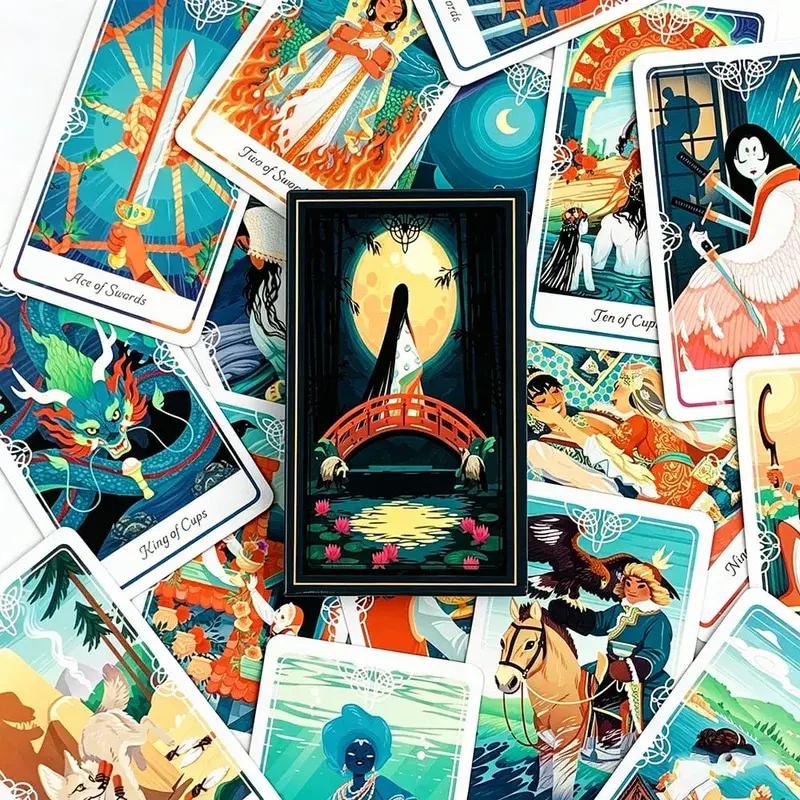 ไพ่ทาโรต์ขายดี 78 Deck English Visions Divination Edition Borad เล่นเกม, เกมฮาโลวีนและคริสต์มาส — image 2