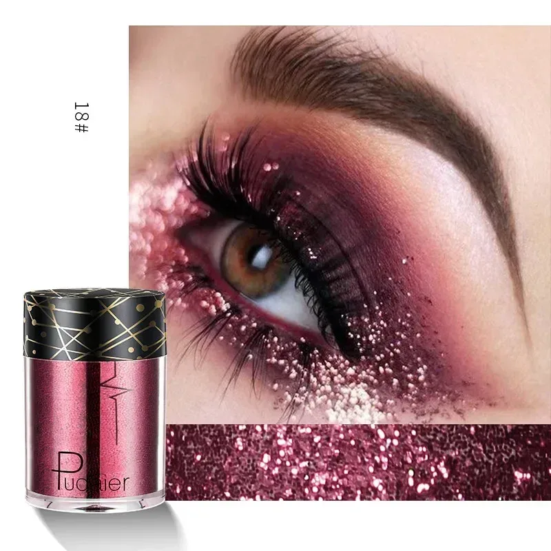 Ny Glitter Øjenskygge Professionel Makeup Monokrom skinnende Øjenskygge Pailletter Universal Party Cosmetic — image 27