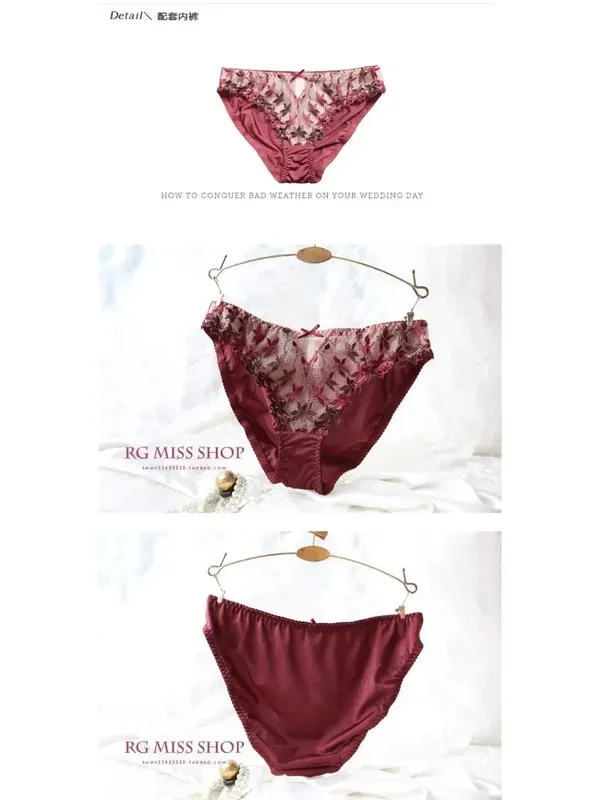 Seksowny, ultracienki, czerwony koronkowy biustonosz | Bielizna Plus Size Minimizer z pełnym biustem| Bielizna damska z roku zodiaku|Wyszczuplający model push-up — image 4
