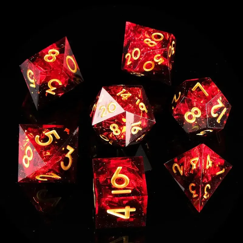 Set Dadu DND Resin Sharp Edge untuk Dungeons and Dragons Role Playing dan Permainan Meja — image 8