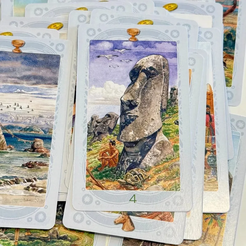 Versi Rusia Таро священных мест Permainan Papan Ramalan Pesta Kad Tarot 78 Ramalan