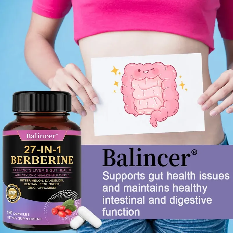 Capsule di berberina 27-IN-1 - Contiene cardo mariano alla cannella di Ceylon - Supporta la salute del cuore, il sistema immunitario, il fegato e la salute dell'intestino — image 6