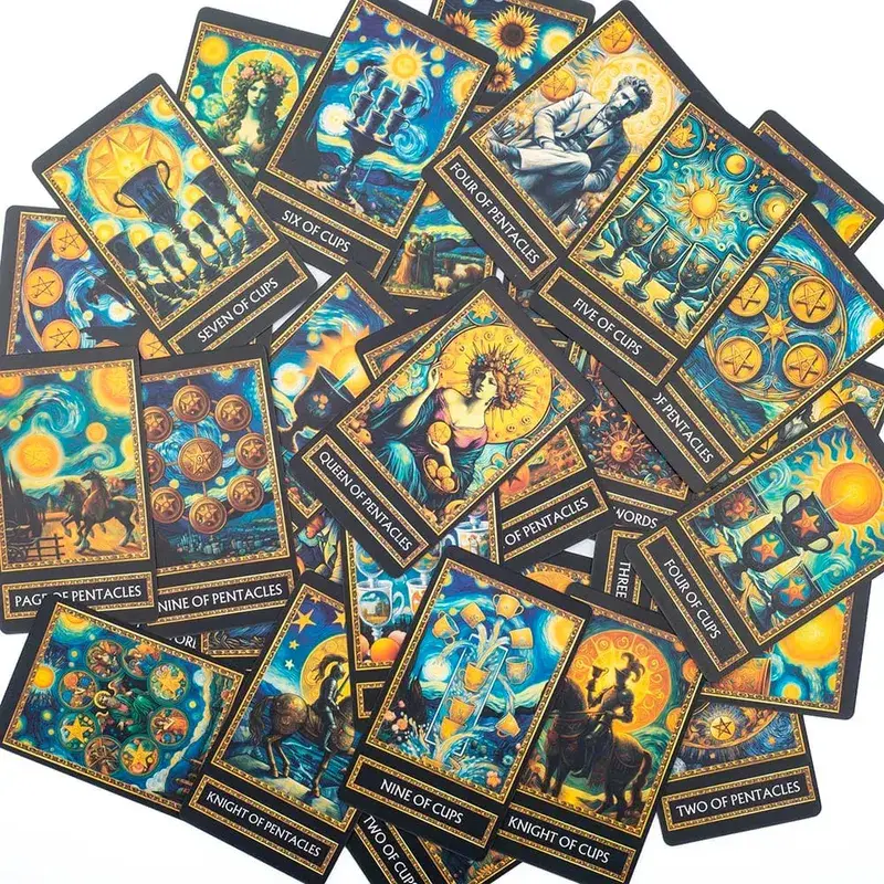 Van Gogh Tarot 78 Kaartspel Bordspellen Illustratie Waarzeggerij Wijsheid Orakelkaarten Party Desktop Speelgoed Entertainment Vrije tijd — image 5