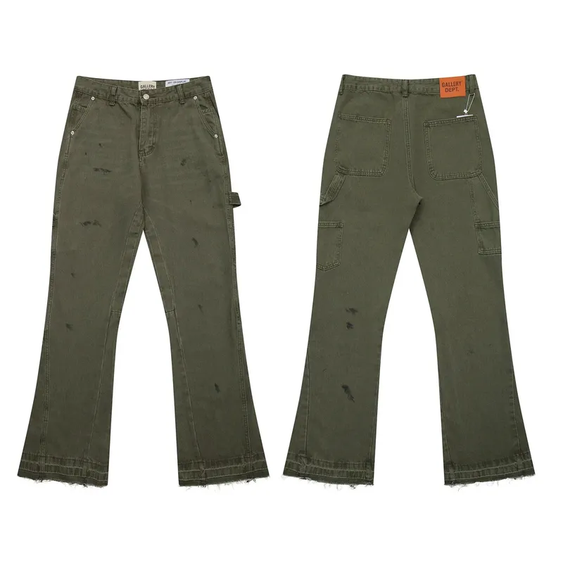 Gallery Dept schizzi di inchiostro schizzi di vernice lavaggio splicing micro pull jeans tute pantaloni casual