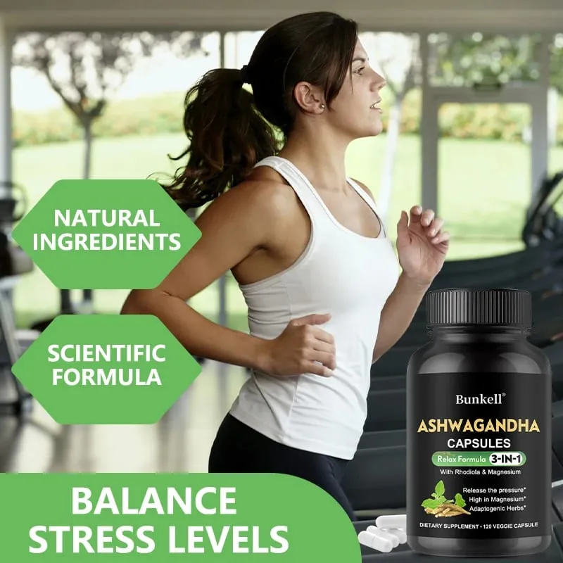 Pure Ashwagandha Root Extract Capsules With Magnesium for Natural Mood Stress Focus Brain Energy Sleep Health Support — image 6