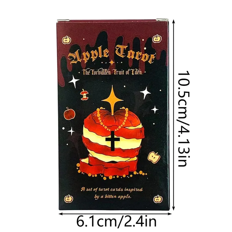 Apple Tarot Deck 78 Cards Dark Fairy Tale Apple Themed Tarot Cards Divination Meditation Halloween Gift for Beginner Collectors — image 6