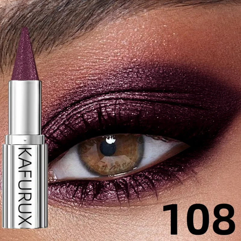 12 Colors Metallic White Black Purple Eyeshadow Pencil Glitter 1pc Liner Pen Highligter Long Lasting Blue Cream Eye Shadow — image 12