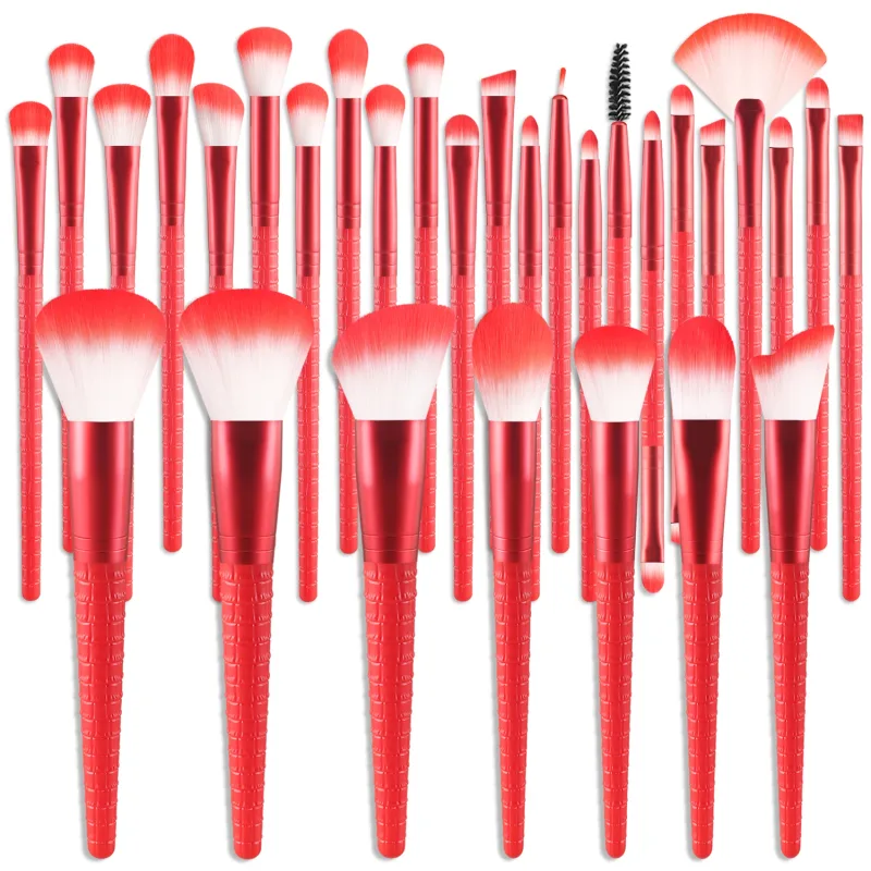 Sada 30 ks profesionálních štětců na make-up Měkké syntetické štětce pro make-up tvářenky Contour Eyeshadow Full Face Kosmetické nástroje — image 10