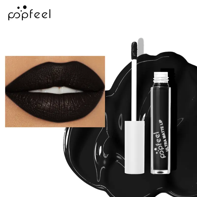 Hallowmas Lip Makeup Kit Black Lip Stick Black Lip Gloss Matte Lip Stick Long Lasting — image 1