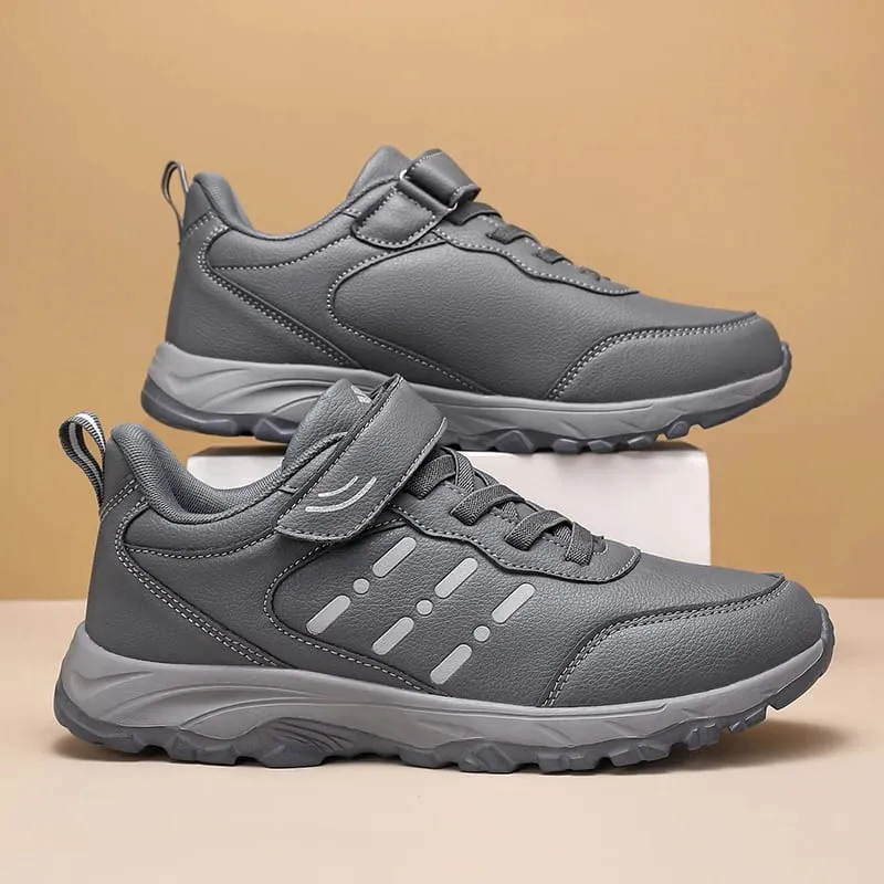 Baskets imperméables pour hommes, chaussures de marche confortables et durables, classiques, couleur unie, chaussures de Camping en plein air décontractées, grosses baskets — image 3