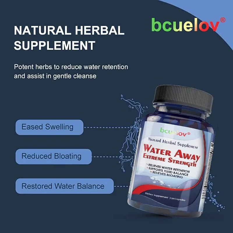 Bcuelov diuretic weight loss supplement capsules help eliminate excess water bloating edema healthy urination cleansing — image 5