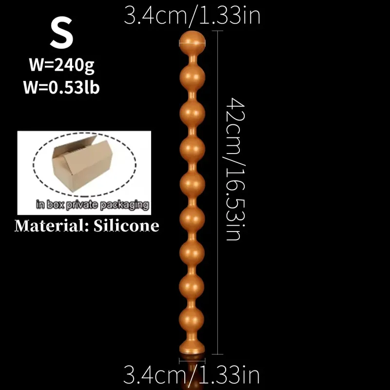 Super Long Anal Beads Anal Plug Prostate Massage Big Butt Plug Vaginal Balls Anal Stimulation Pull Bead Dildo Deep Anal Sex Toys — image 10
