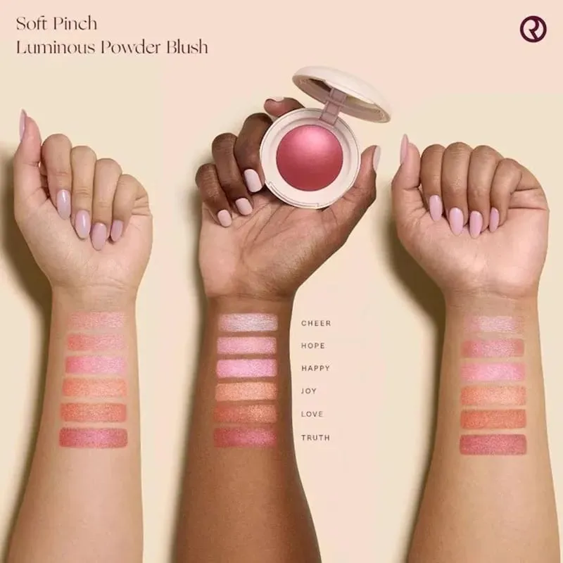ความงามที่หายาก 3D Face Brighten Blush Highlighter Powder พร้อมกระจกเครื่องสำอางค์ Contour Bronzer Shimmer Luminizer Stick เครื่องมือแต่งหน้า — image 5