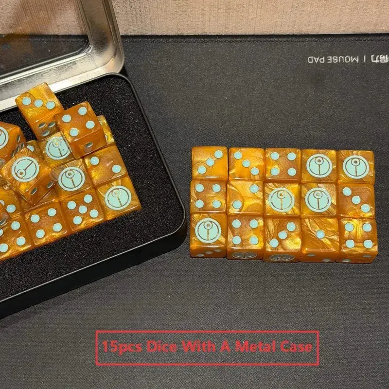 15PCS 16mm/0.63inch D6 Wargaming Dice Set for Tabletop Miniatures Game Damage Tracking Army Faction Themed Dice Tokens — image 25