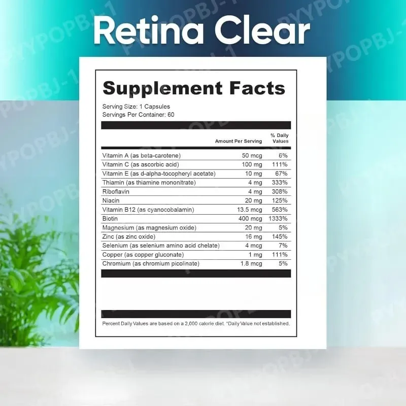 60 capsule per la protezione degli occhi supportano la chiarezza visiva e alleviano l'affaticamento degli occhi. Contengono multivitaminici di luteina e zinco — image 3