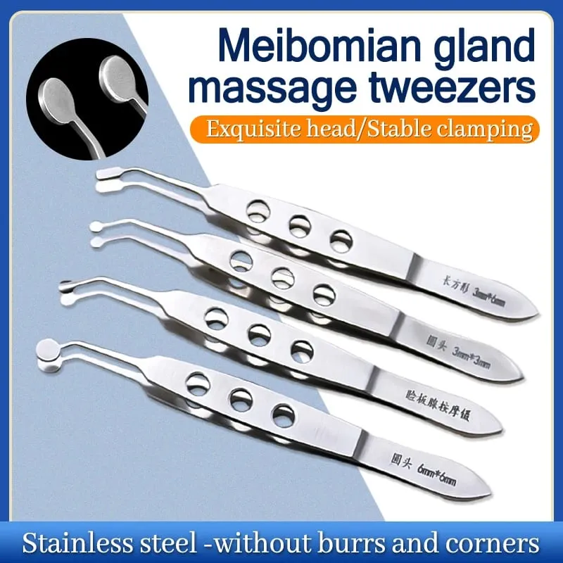 1PCS stainless Steel Massage Forceps Meibomian Gland Compressor Meibum Expressor Eye Plastic Surgery Eyelid Tools — image 1