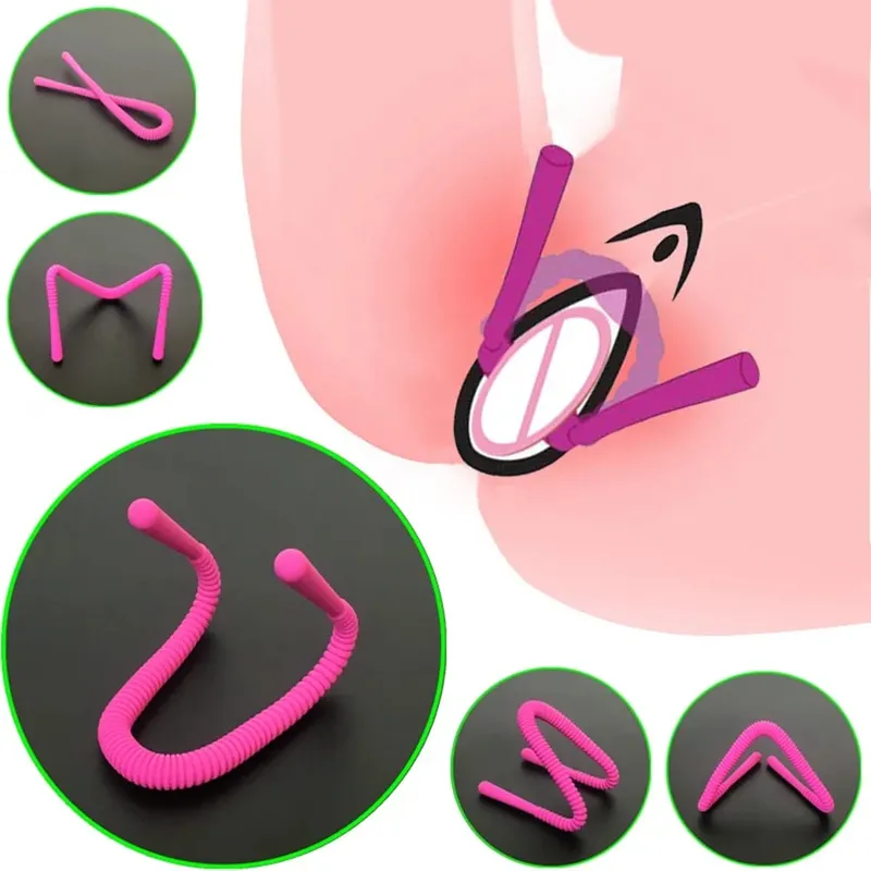 Pinces à lèvres en Silicone épandeur de chatte Stimulation du Clitoris du point G spéculum vaginal sexe Oral propagation des lèvres vaginales jouet sexuel pour les femmes — image 2