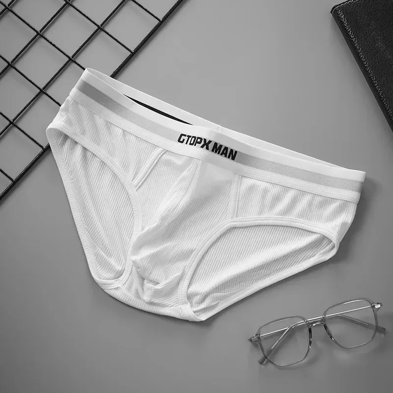 3 Pak Pakaian Dalam Pria Satu Lapis Musim Panas Celana Dalam Bertingkat Rendah untuk Pria Celana Dalam Elastis Nyaman Cocok Ropa Interior Hombre — image 2