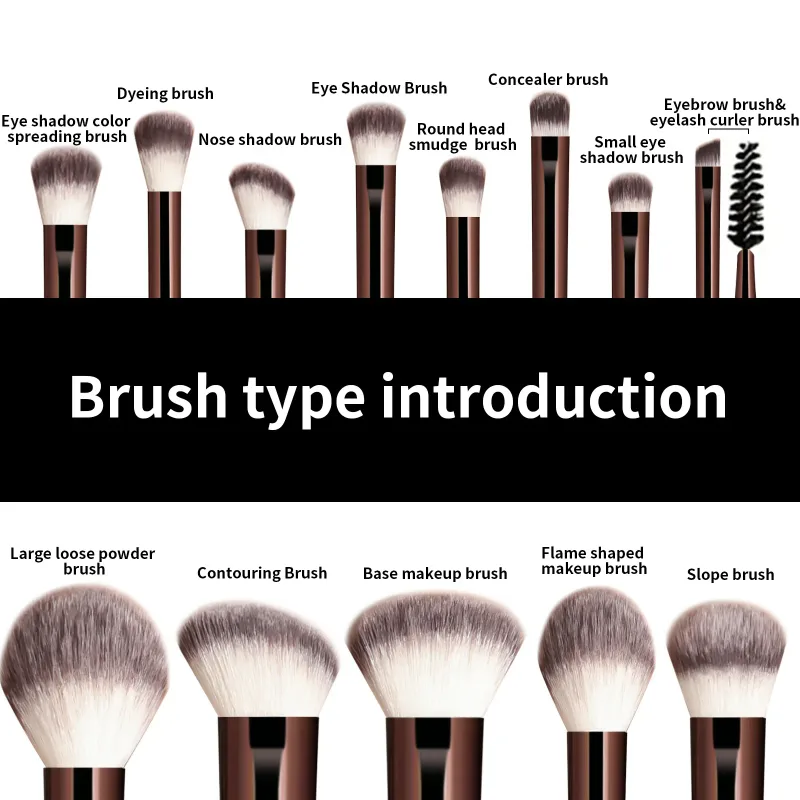 13 pcs Set Berus Makeup Bulu Padat Pemegang Aloi Aluminium Sesuai untuk Semua Jenis Kulit — image 6