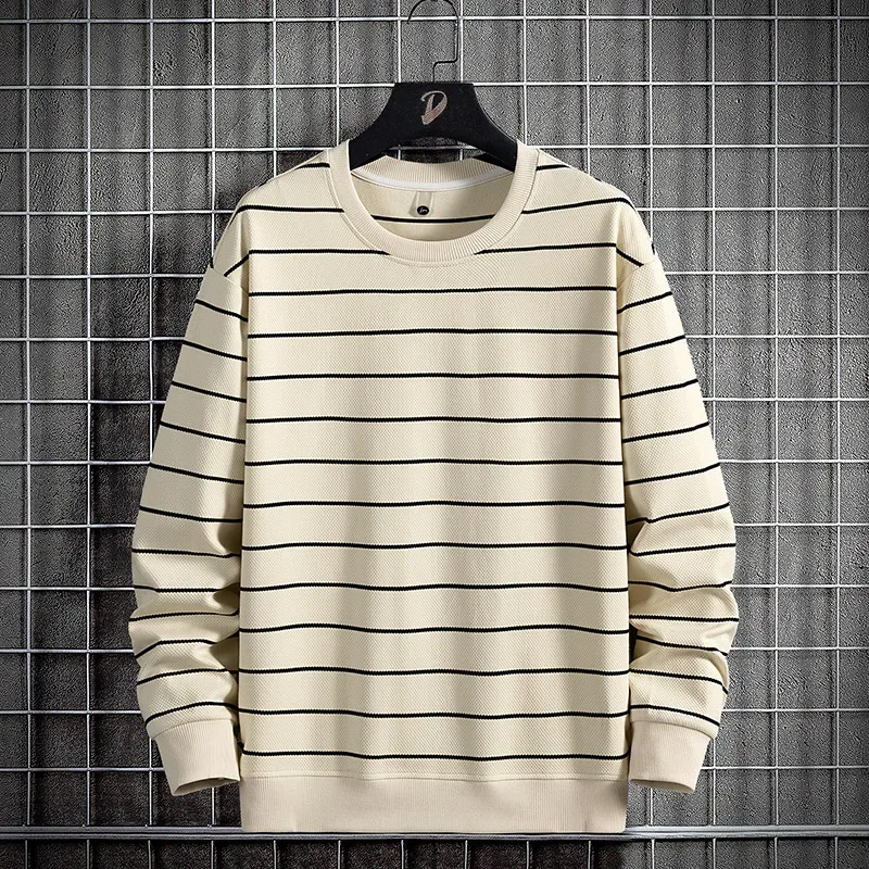 2024 Spring Men Stripe Sweatshirt Cotton Oversized Hoodies Men Long Sleeve O-Neck Pullovers Male Streetwear Fashion Tops 6Xl 8Xl — image 13